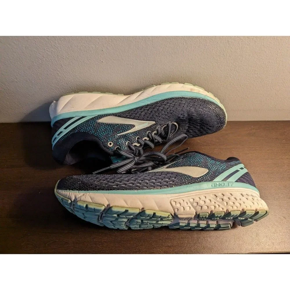* Brooks Ghost 11 Navy Teal Running Shoes Women's 10.5 B 1202771D493